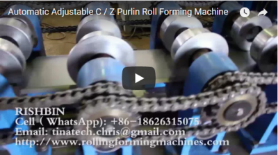 Автоматическая регулируемая машина для профилирования рулонов Purlin C / Z